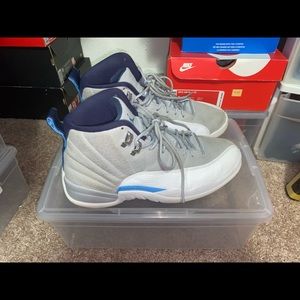 Jordan 12 Grey University blue